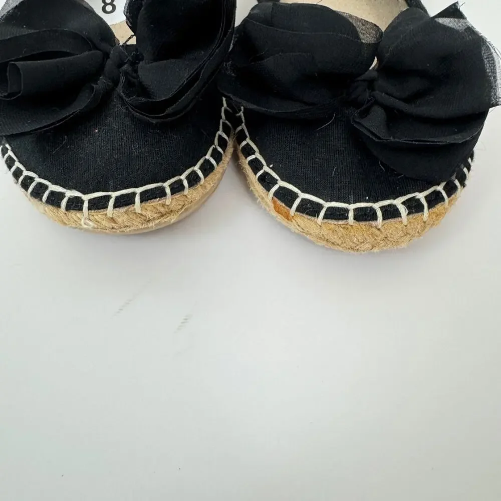 Cliffs By White Mountain Womens Sling Back Fabric Espadrille Size 8 Bow Black